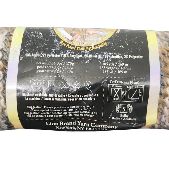 Homespun Lion Brand Yarn Shaker 301 Lot 2 Skeins Bulky Textured 6oz Acrylic - Picture 2 of 3